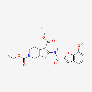 diethyl 2-(7-methoxybenzofuran-2-carboxamido)-4,5-dihydrothieno[2,3-c]pyridine-3,6(7H)-dicarboxylate