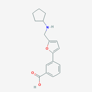 molecular formula C17H19NO3 B275937 3-{5-[(Cyclopentylamino)methyl]-2-furyl}benzoic acid 