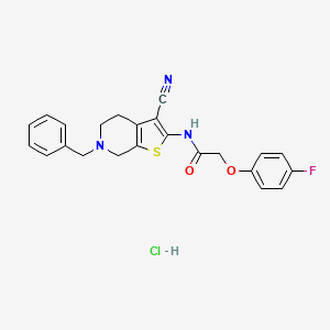 N-(6-benzyl-3-cyano-4,5,6,7-tetrahydrothieno[2,3-c]pyridin-2-yl)-2-(4-fluorophenoxy)acetamide hydrochloride