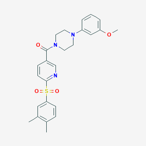(6-((3,4-Dimethylphenyl)sulfonyl)pyridin-3-yl)(4-(3-methoxyphenyl)piperazin-1-yl)methanone