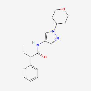 2-phenyl-N-(1-(tetrahydro-2H-pyran-4-yl)-1H-pyrazol-4-yl)butanamide
