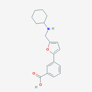 molecular formula C18H21NO3 B275938 3-{5-[(Cyclohexylamino)methyl]-2-furyl}benzoic acid 