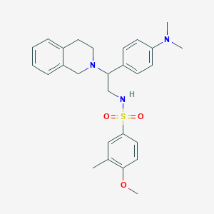 N-(2-(3,4-dihydroisoquinolin-2(1H)-yl)-2-(4-(dimethylamino)phenyl)ethyl)-4-methoxy-3-methylbenzenesulfonamide