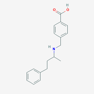 molecular formula C18H21NO2 B275939 4-{[(1-Methyl-3-phenylpropyl)amino]methyl}benzoic acid 