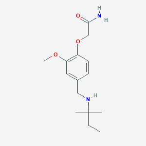 molecular formula C15H24N2O3 B275940 2-{2-Methoxy-4-[(tert-pentylamino)methyl]phenoxy}acetamide 