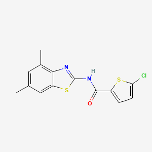 molecular formula C14H11ClN2OS2 B2759406 5-chloro-N-(4,6-dimethylbenzo[d]thiazol-2-yl)thiophene-2-carboxamide CAS No. 325987-11-9