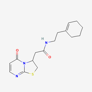 N-(2-(cyclohex-1-en-1-yl)ethyl)-2-(5-oxo-3,5-dihydro-2H-thiazolo[3,2-a]pyrimidin-3-yl)acetamide