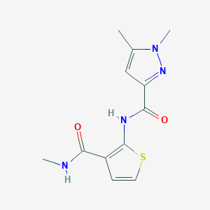 1,5-dimethyl-N-(3-(methylcarbamoyl)thiophen-2-yl)-1H-pyrazole-3-carboxamide