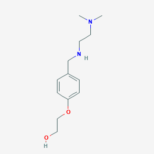 molecular formula C13H22N2O2 B275943 2-[4-({[2-(Dimethylamino)ethyl]amino}methyl)phenoxy]ethanol 