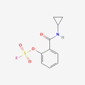 molecular formula C10H10FNO4S B2759432 1-(Cyclopropylcarbamoyl)-2-fluorosulfonyloxybenzene CAS No. 2416243-52-0