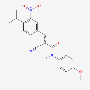 2-cyano-N-(4-methoxyphenyl)-3-[3-nitro-4-(propan-2-yl)phenyl]prop-2-enamide