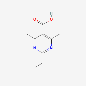 molecular formula C9H12N2O2 B2759441 2-Ethyl-4,6-dimethyl-5-pyrimidinecarboxylic acid CAS No. 738545-14-7