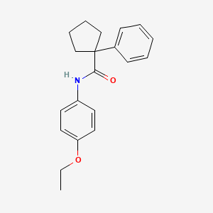 molecular formula C20H23NO2 B2759448 N-(4-Ethoxyphenyl)(phenylcyclopentyl)formamide CAS No. 332392-08-2