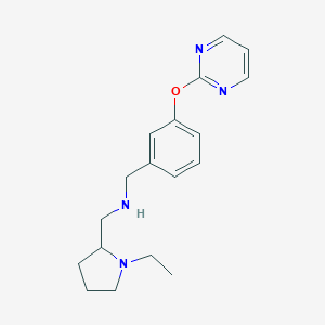 molecular formula C18H24N4O B275945 N-[(1-ethyl-2-pyrrolidinyl)methyl]-N-[3-(2-pyrimidinyloxy)benzyl]amine 