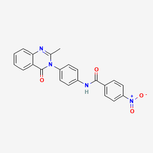 N-[4-(2-methyl-4-oxoquinazolin-3-yl)phenyl]-4-nitrobenzamide