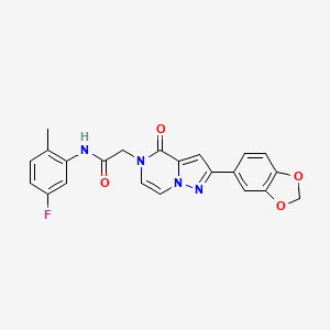 2-[2-(1,3-benzodioxol-5-yl)-4-oxopyrazolo[1,5-a]pyrazin-5(4H)-yl]-N-(5-fluoro-2-methylphenyl)acetamide