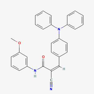 (Z)-2-Cyano-N-(3-methoxyphenyl)-3-[4-(N-phenylanilino)phenyl]prop-2-enamide