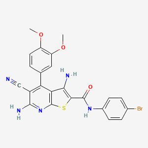 3,6-diamino-N-(4-bromophenyl)-5-cyano-4-(3,4-dimethoxyphenyl)thieno[2,3-b]pyridine-2-carboxamide