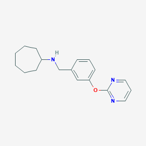 N-cycloheptyl-N-[3-(2-pyrimidinyloxy)benzyl]amine