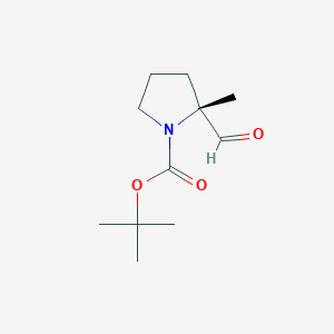 molecular formula C11H19NO3 B2759481 tert-butyl (2R)-2-formyl-2-methylpyrrolidine-1-carboxylate CAS No. 1623409-38-0