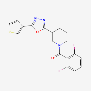 (2,6-Difluorophenyl)(3-(5-(thiophen-3-yl)-1,3,4-oxadiazol-2-yl)piperidin-1-yl)methanone