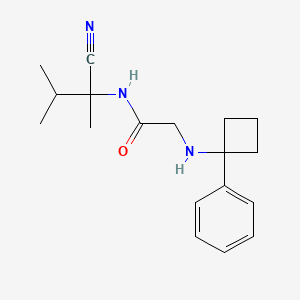 molecular formula C18H25N3O B2759486 N-(1-cyano-1,2-dimethylpropyl)-2-[(1-phenylcyclobutyl)amino]acetamide CAS No. 1311875-98-5