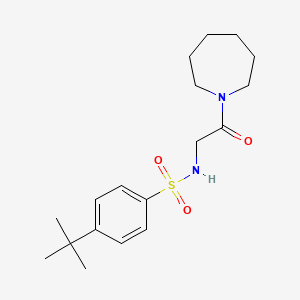 molecular formula C18H28N2O3S B2759491 N-[2-(azepan-1-yl)-2-oxoethyl]-4-tert-butylbenzenesulfonamide CAS No. 727689-28-3