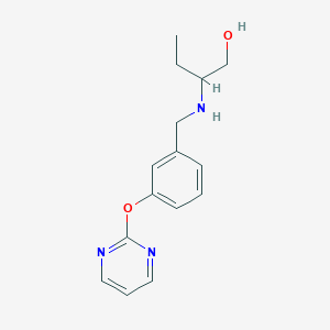 molecular formula C15H19N3O2 B275950 2-{[3-(2-Pyrimidinyloxy)benzyl]amino}-1-butanol 