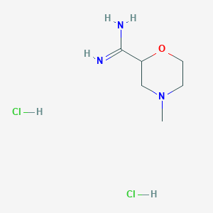 molecular formula C6H15Cl2N3O B2759501 4-甲基吗啉-2-甲酰胺二盐酸盐 CAS No. 2137808-08-1