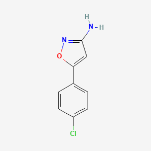 molecular formula C9H7ClN2O B2759522 5-(4-氯苯基)-3-氨基异噁唑 CAS No. 51791-16-3