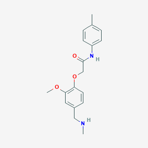 molecular formula C18H22N2O3 B275953 2-{2-methoxy-4-[(methylamino)methyl]phenoxy}-N-(4-methylphenyl)acetamide 