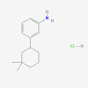 molecular formula C14H22ClN B2759542 3-(3,3-Dimethylcyclohexyl)aniline hydrochloride CAS No. 2138130-01-3