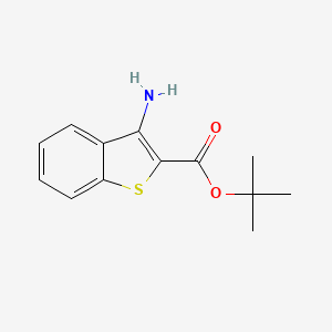 molecular formula C13H15NO2S B2759544 Tert-butyl 3-amino-1-benzothiophene-2-carboxylate CAS No. 2248316-55-2