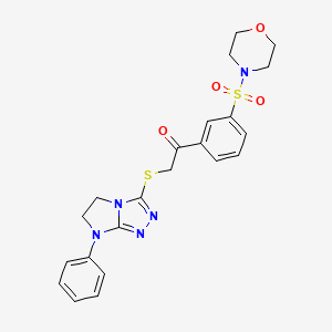 1-(3-(morpholinosulfonyl)phenyl)-2-((7-phenyl-6,7-dihydro-5H-imidazo[2,1-c][1,2,4]triazol-3-yl)thio)ethanone