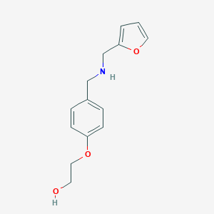 molecular formula C14H17NO3 B275955 2-(4-{[(2-Furylmethyl)amino]methyl}phenoxy)ethanol 