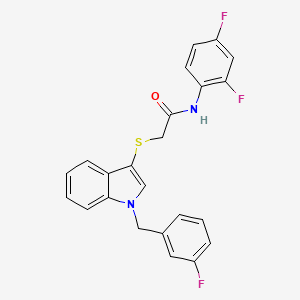 N-(2,4-difluorophenyl)-2-((1-(3-fluorobenzyl)-1H-indol-3-yl)thio)acetamide
