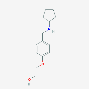 molecular formula C14H21NO2 B275960 2-{4-[(Cyclopentylamino)methyl]phenoxy}ethanol 