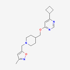 5-[[4-[(6-Cyclobutylpyrimidin-4-yl)oxymethyl]piperidin-1-yl]methyl]-3-methyl-1,2-oxazole