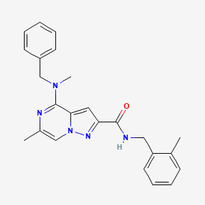 4-[benzyl(methyl)amino]-6-methyl-N-(2-methylbenzyl)pyrazolo[1,5-a]pyrazine-2-carboxamide