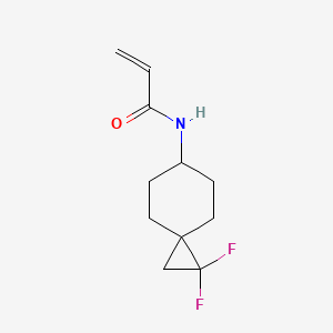 molecular formula C11H15F2NO B2759611 N-(2,2-Difluorospiro[2.5]octan-6-yl)prop-2-enamide CAS No. 2190142-02-8