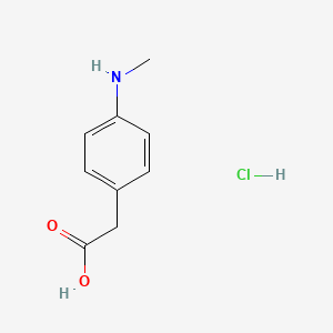 molecular formula C9H12ClNO2 B2759625 2-[4-(甲基氨基)苯基]乙酸盐酸盐 CAS No. 1309976-10-0