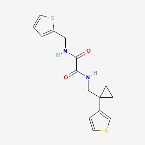 N'-[(1-Thiophen-3-ylcyclopropyl)methyl]-N-(thiophen-2-ylmethyl)oxamide