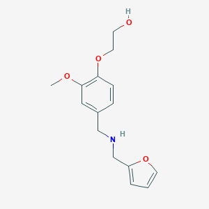 molecular formula C15H19NO4 B275964 2-(4-{[(2-Furylmethyl)amino]methyl}-2-methoxyphenoxy)ethanol 