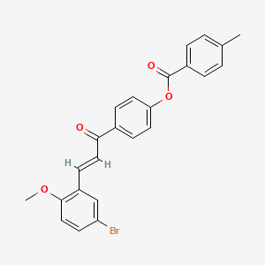 molecular formula C24H19BrO4 B2759642 4-[3-(5-Bromo-2-methoxyphenyl)acryloyl]phenyl 4-methylbenzenecarboxylate CAS No. 306730-04-1