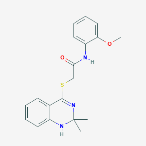 2-[(2,2-dimethyl-1H-quinazolin-4-yl)sulfanyl]-N-(2-methoxyphenyl)acetamide