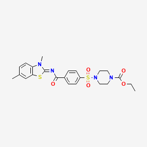(Z)-ethyl 4-((4-((3,6-dimethylbenzo[d]thiazol-2(3H)-ylidene)carbamoyl)phenyl)sulfonyl)piperazine-1-carboxylate
