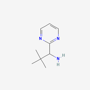 molecular formula C9H15N3 B2759661 2,2-Dimethyl-1-(pyrimidin-2-yl)propan-1-amine CAS No. 1248084-64-1