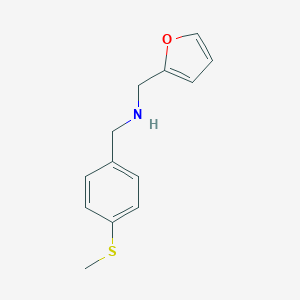 molecular formula C13H15NOS B275967 Furan-2-ylmethyl-(4-methylsulfanyl-benzyl)-amine 