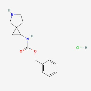 molecular formula C14H19ClN2O2 B2759671 苄基-N-5-氮杂螺[2.4]庚烷-1-基甲酸酯盐酸盐 CAS No. 1707602-66-1