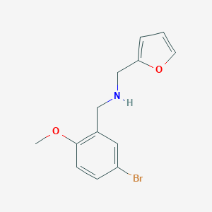 molecular formula C13H14BrNO2 B275969 N-(5-bromo-2-methoxybenzyl)-N-(2-furylmethyl)amine 
